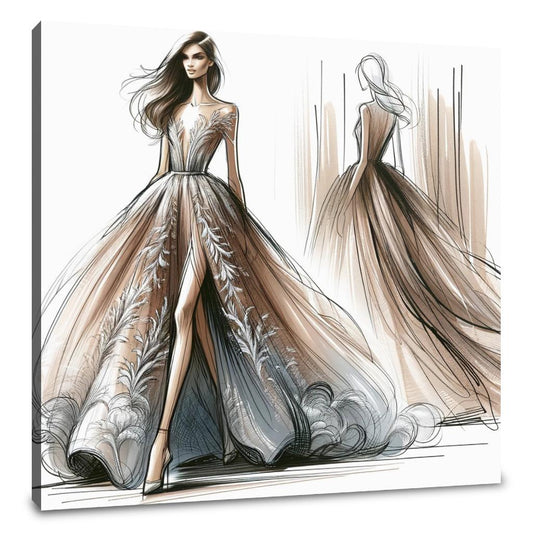 Elegant Runway Model Canvas - Main Image