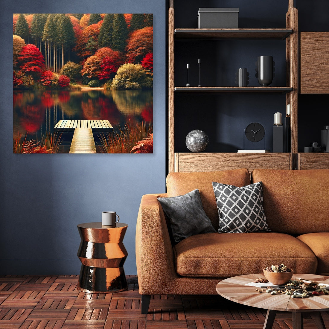 Autumn Lake Tranquillity Canvas - Secondary Image 3