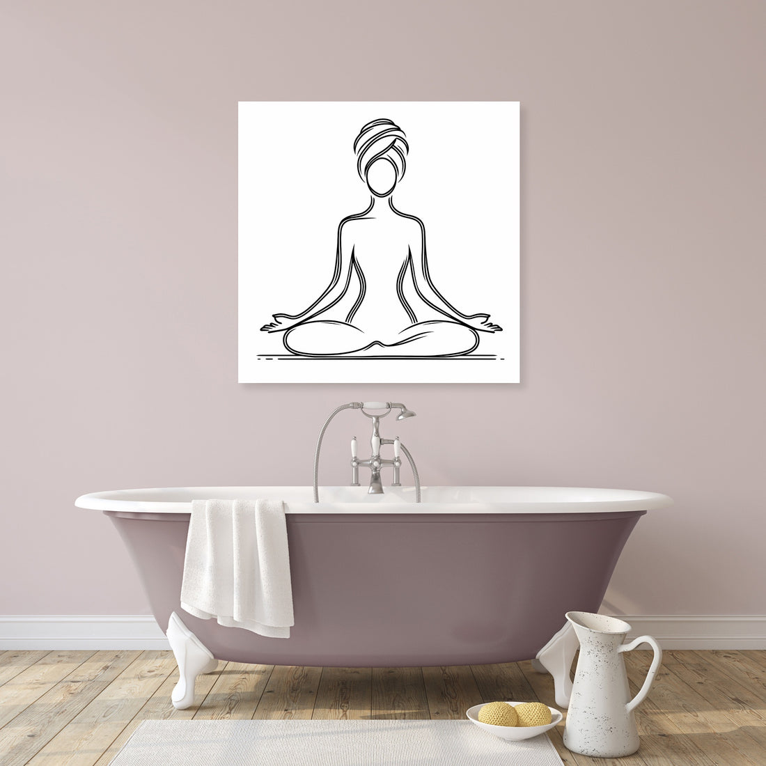 Yoga Serenity Silhouette Canvas - Secondary Image 2