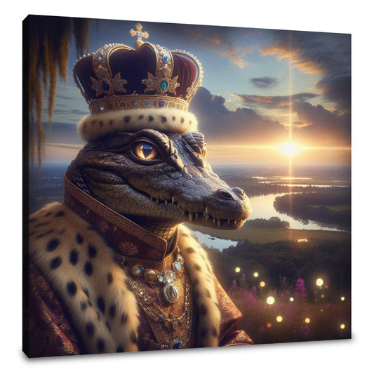 Crocodile Twilight Majesty Canvas - Main Image