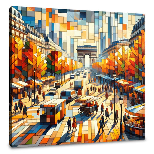 Autumn along Paris Champs-Élysées Canvas - Main Image