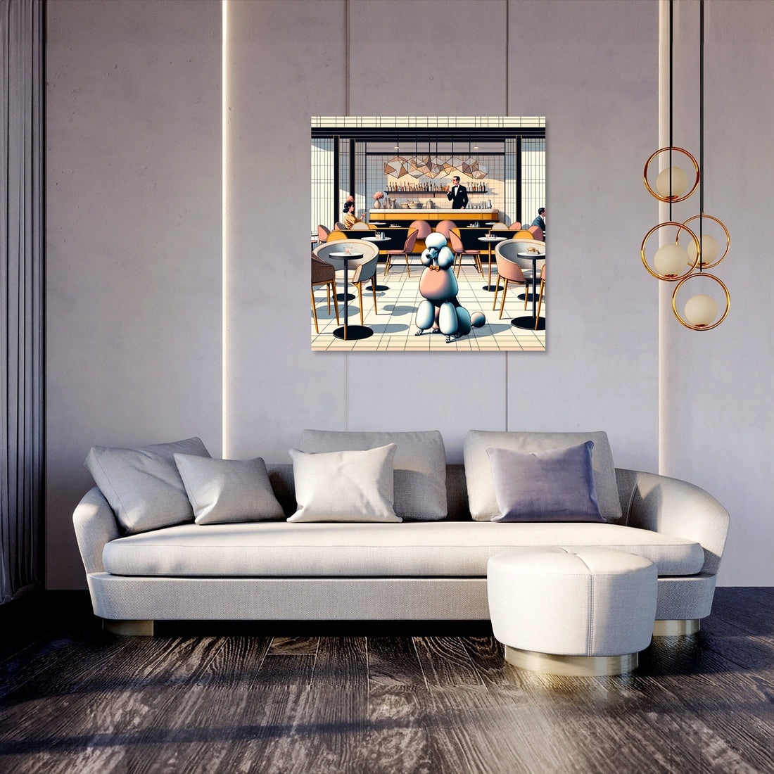 Parisian Poodle Canvas - Secondary Image