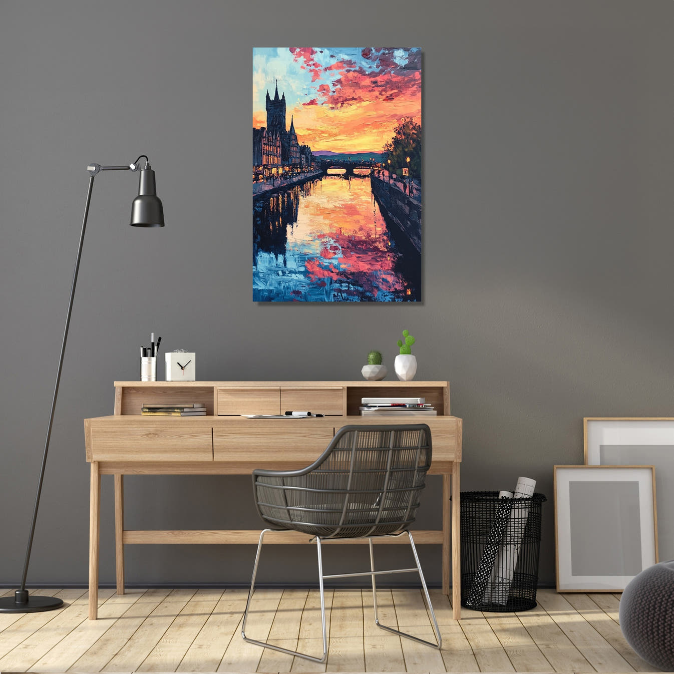 Nostalgic Sunset Over Inverness Canvas - Secondary Image 5