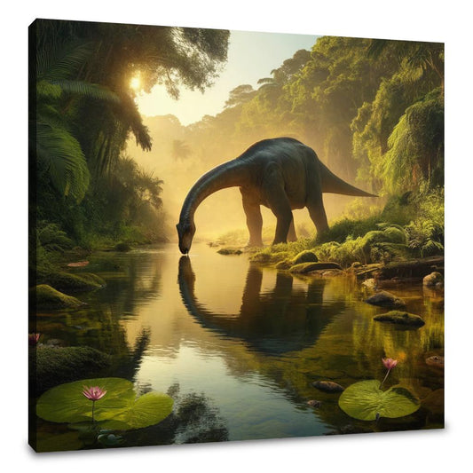 Golden Hour Brachiosaurus Canvas - Main Image