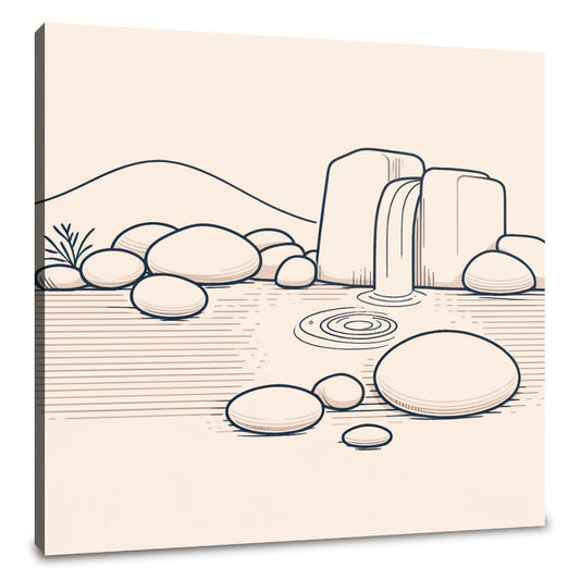 Zen Garden in Pastel Canvas - Main Image