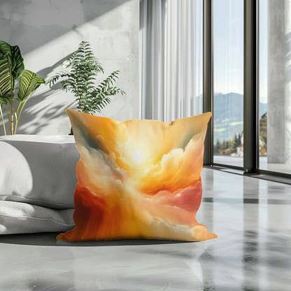 Sunlit Embrace Cotton Cushion - Secondary Image 3