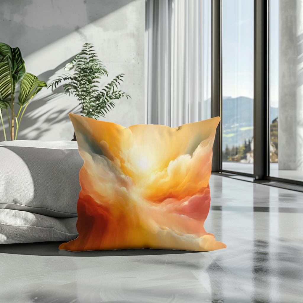 Sunlit Embrace Cotton Cushion - Secondary Image 3
