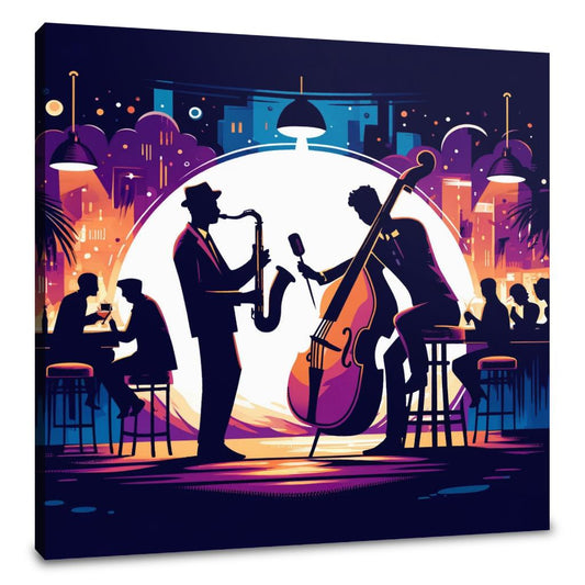 Midnight Jazz Rhythms Canvas - Main Image