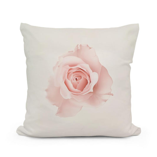 Pink Rose Cotton Cushion - Main Image