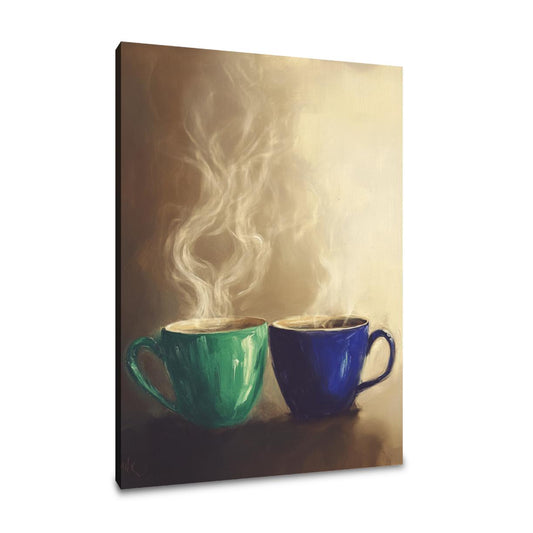 Steaming Cups Canvas - Main Image