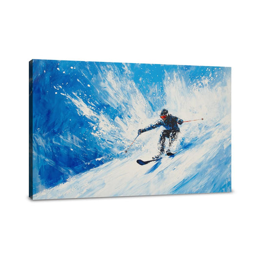 Skier's Descent Canvas - Main Image