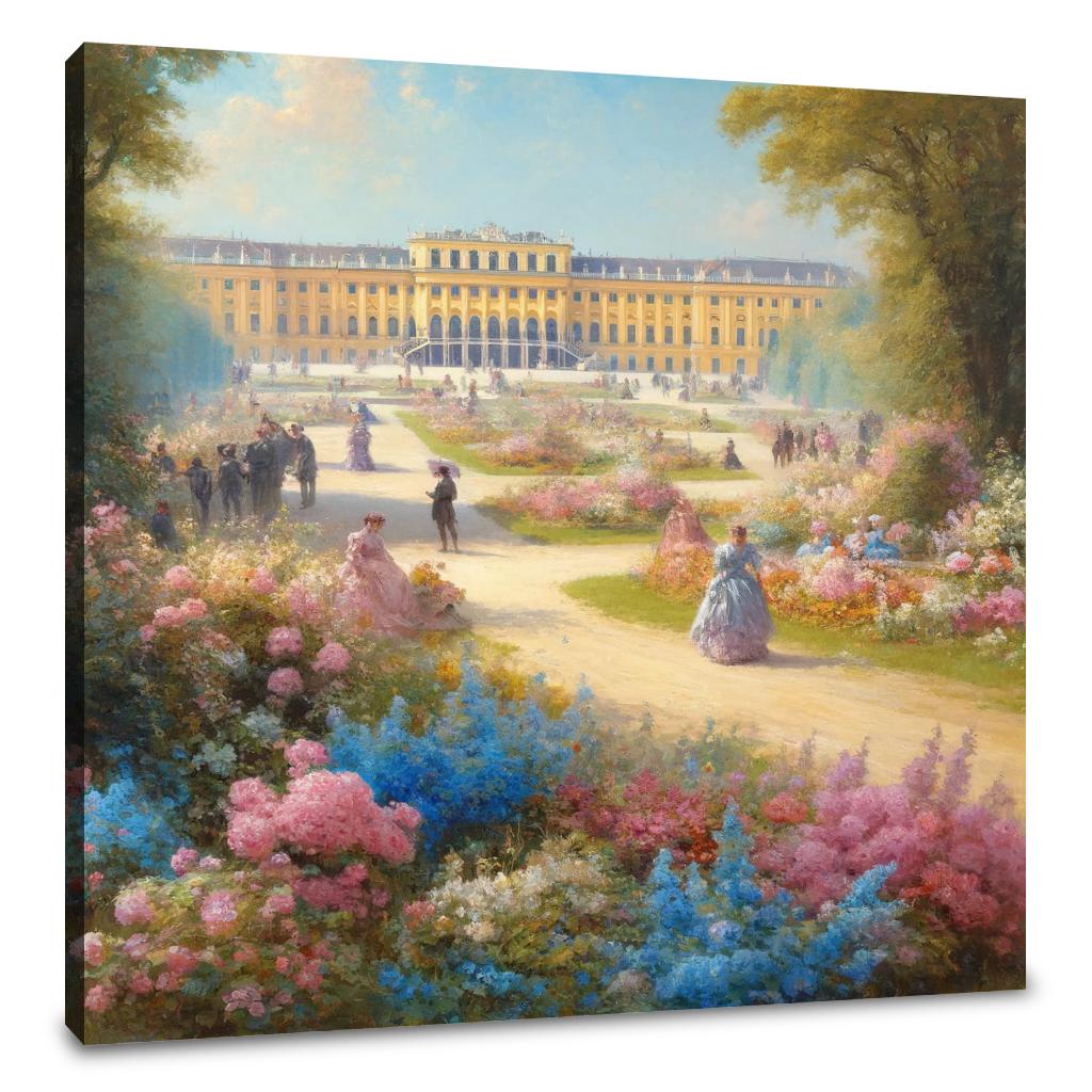 Spring at Schönbrunn Palace Canvas - Main Image
