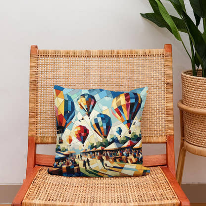 Festival of Shapes Cotton Cushion - Secondary Image 2