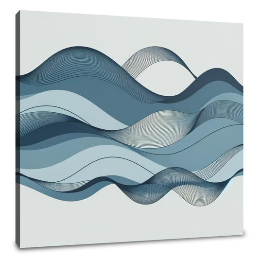 Abstract Wave Harmony Canvas - Main Image