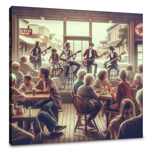 Small-Town Diner Rock Canvas - Main Image