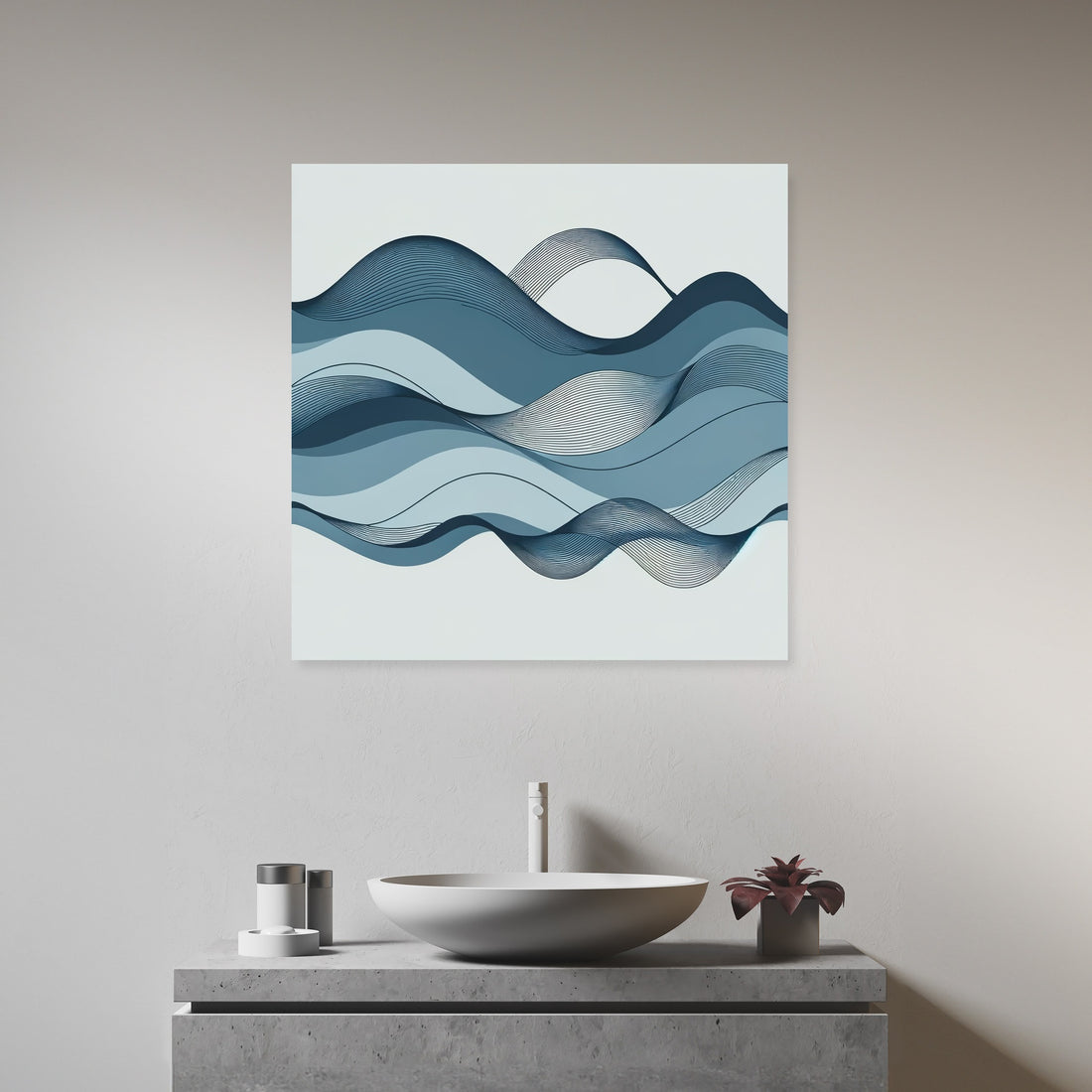 Abstract Wave Harmony Canvas - Secondary Image 3