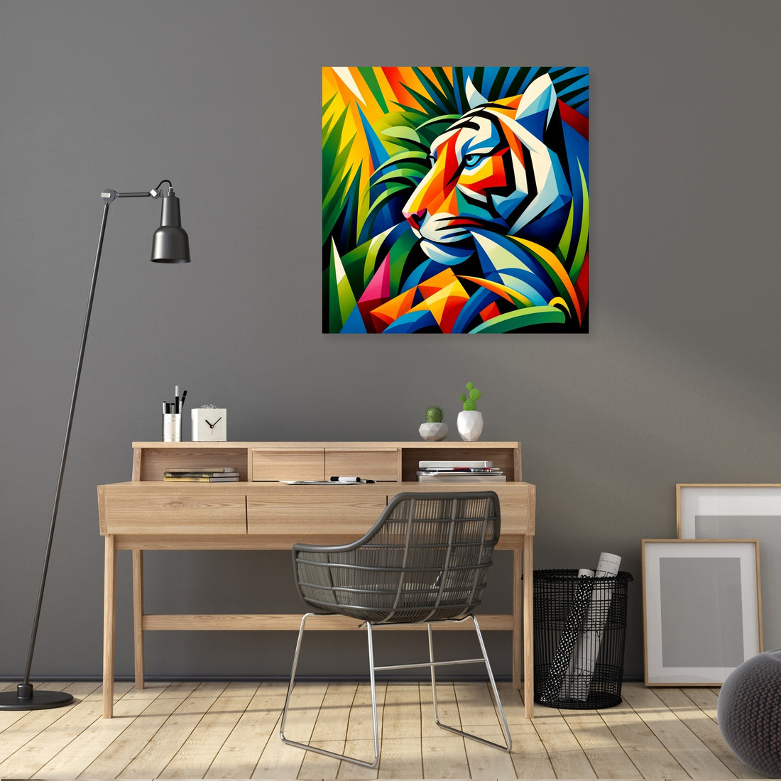 Modern Jungle Tiger Canvas - Secondary Image 5