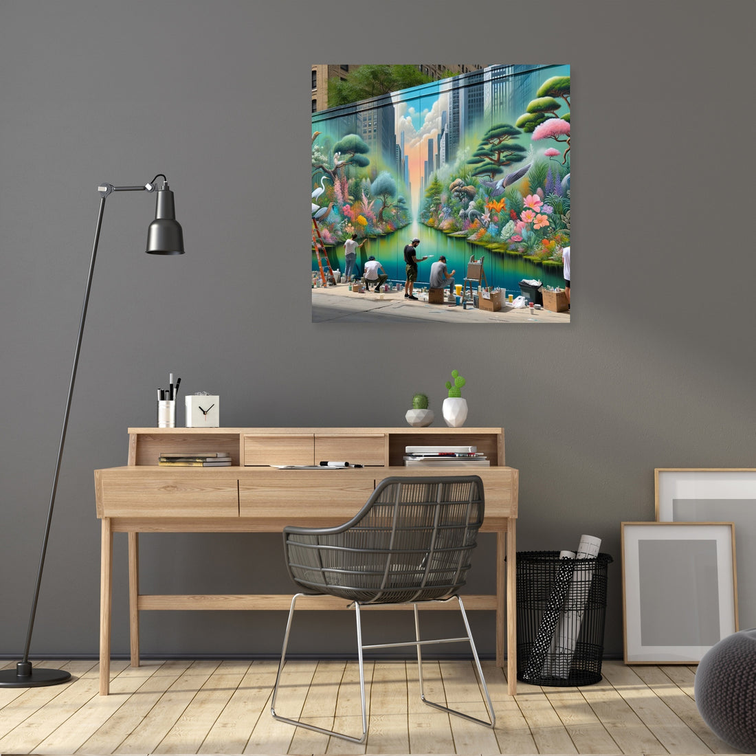 Urban Garden Mural Canvas - Secondary Image 5