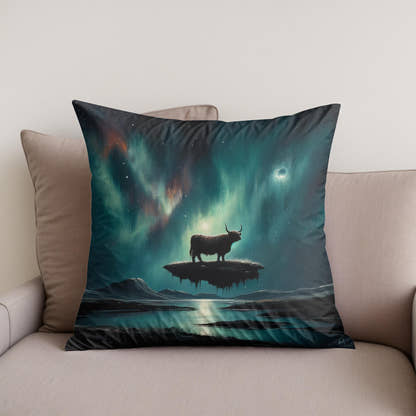 Highland Cow Mystique Cotton Cushion - Secondary Image