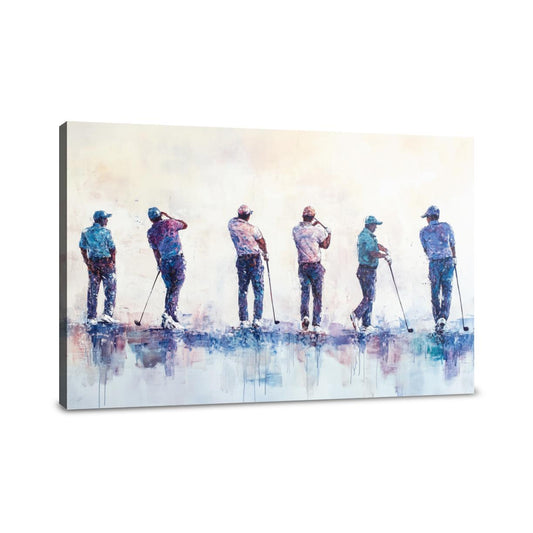 Golfers in Motion Canvas - Main Image