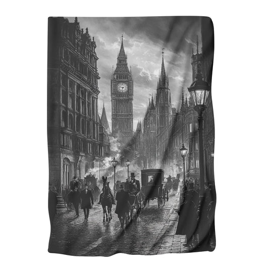 Victorian Street Elegance Blanket - Main Image