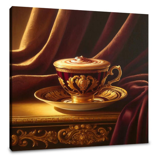 Regal Mocha Elegance Canvas - Main Image