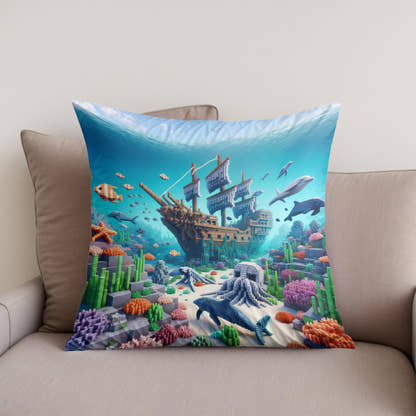 Ocean Depths Cotton Cushion - Secondary Image