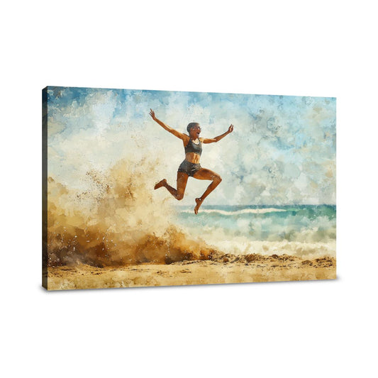 Leap Over Sand Canvas - Main Image