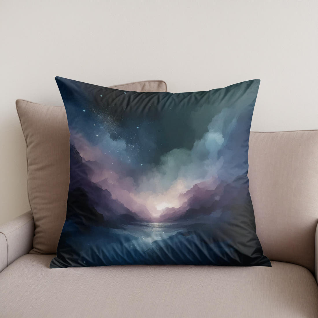 Nocturnal Serenity Cotton Cushion - Secondary Image
