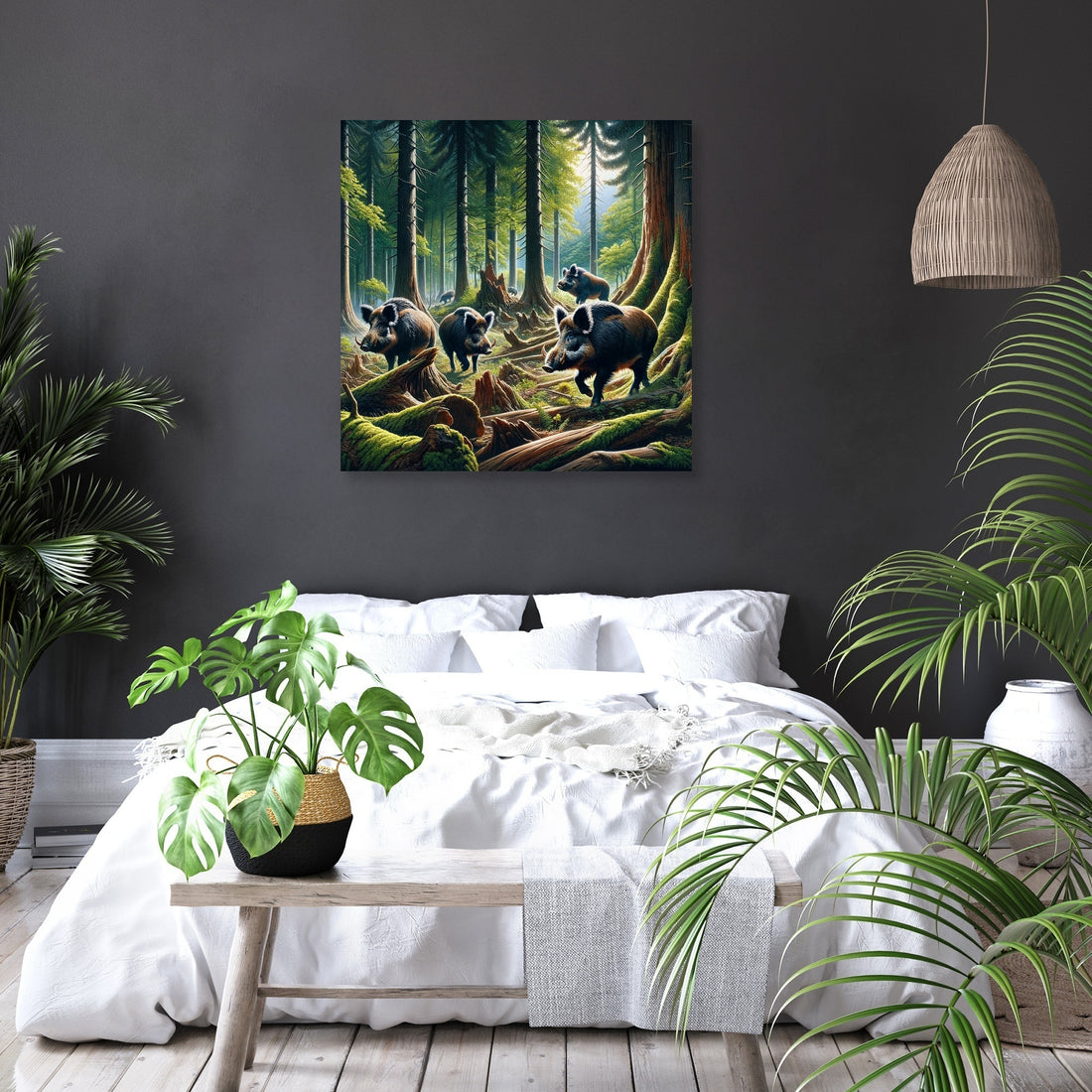 Woodland Boars Canvas - Secondary Image 6