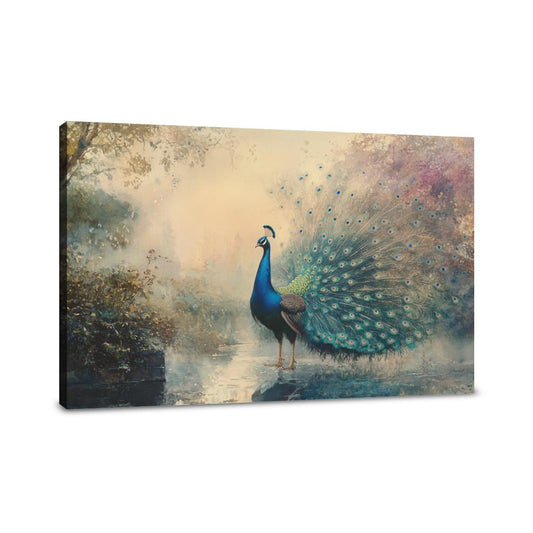 Peacock Tranquility Sunrise Canvas - Main Image