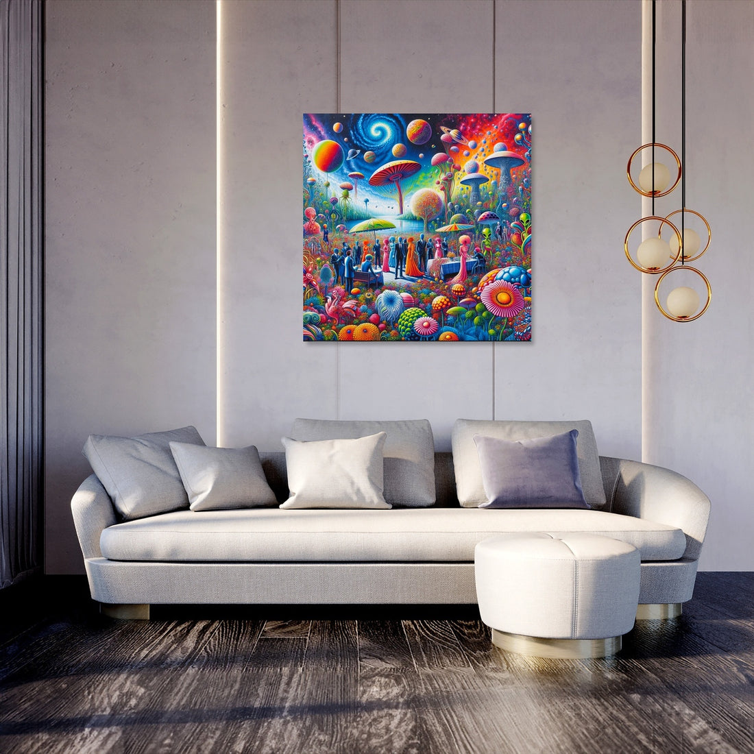 Galactic Garden Gala Canvas - Secondary Image