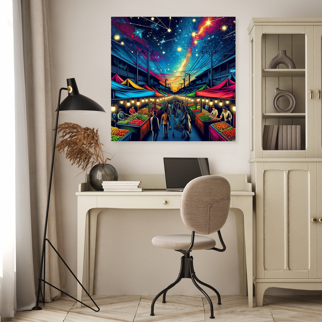 Pop Art Night Bazaar Canvas - Secondary Image 4