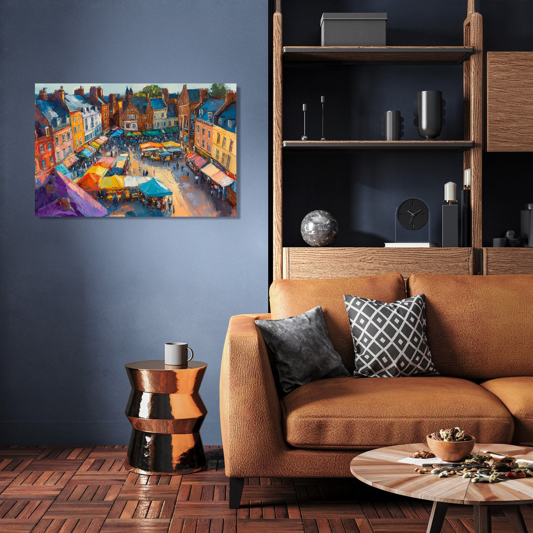 Norwich Market Sunset Canvas - Secondary Image 3