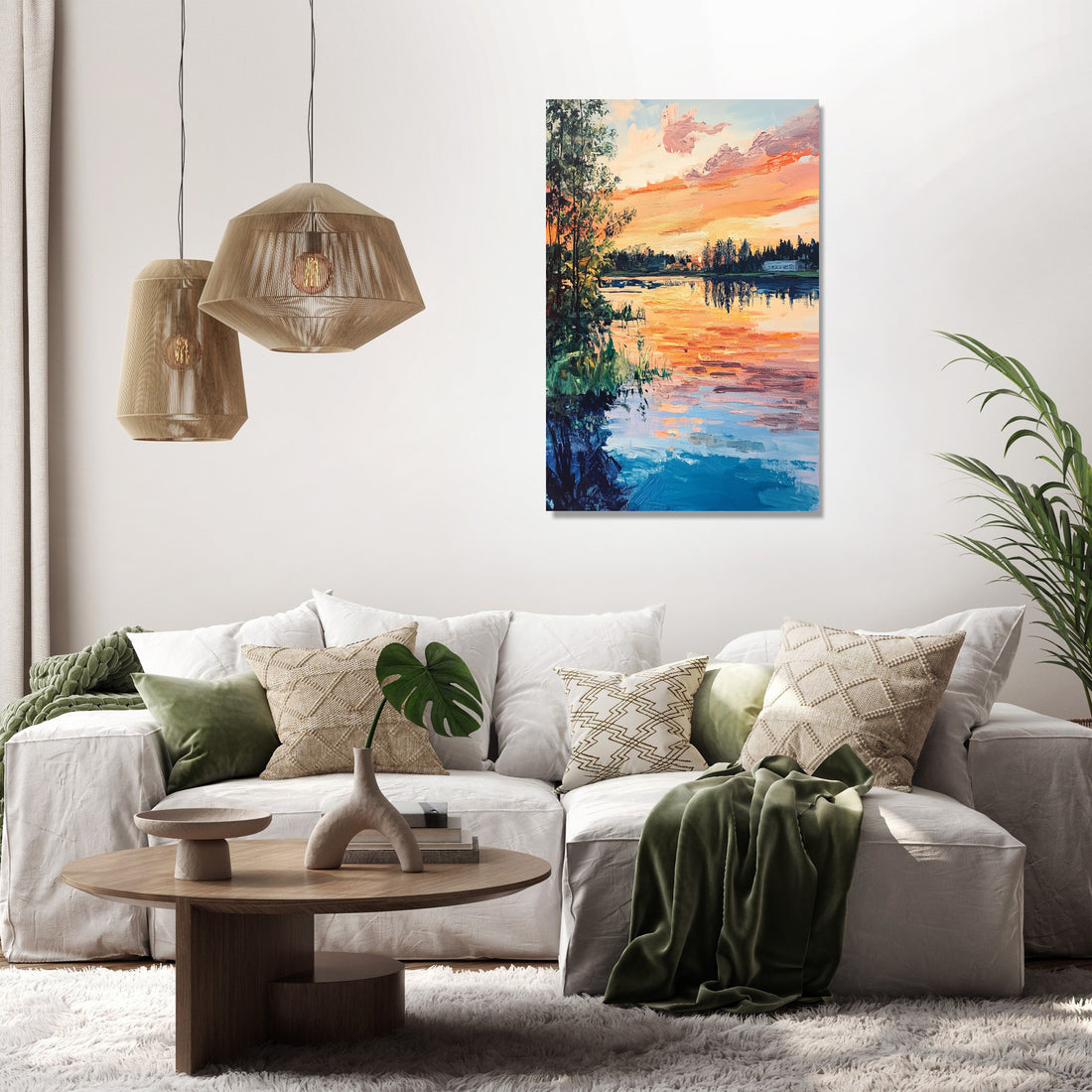 Ume River Sunset Canvas - Secondary Image 2