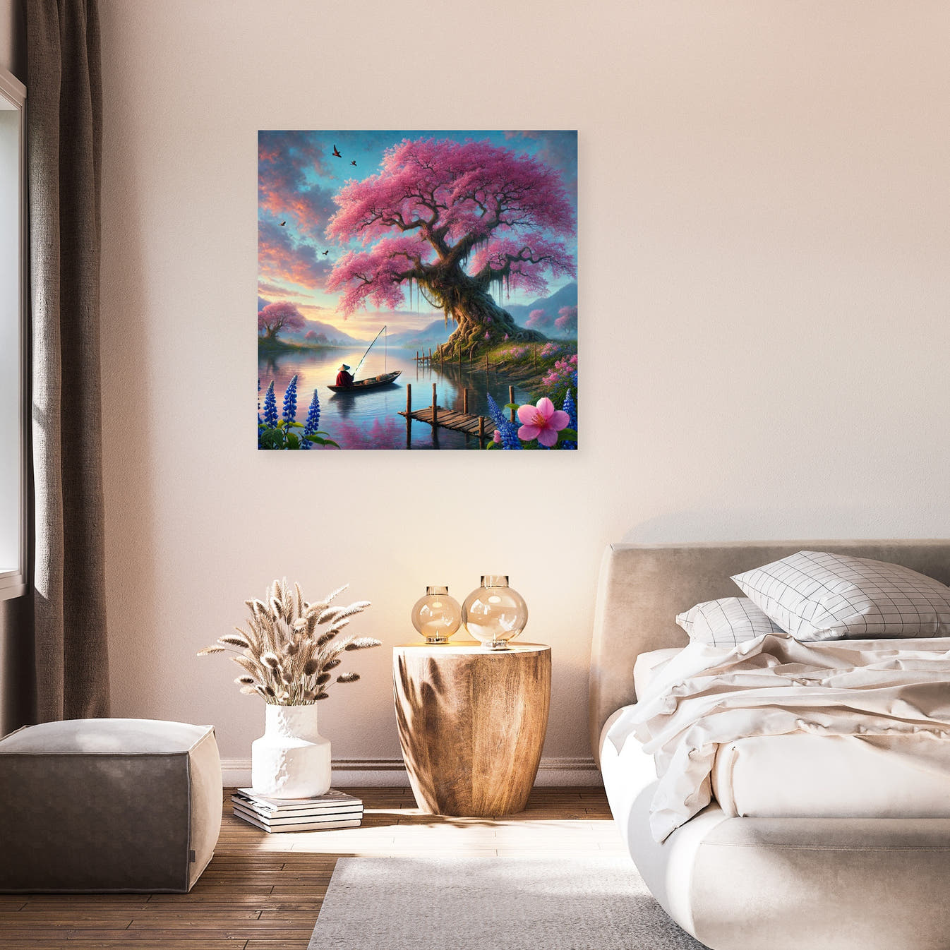 Tranquil Blossom Lake Canvas - Secondary Image 7
