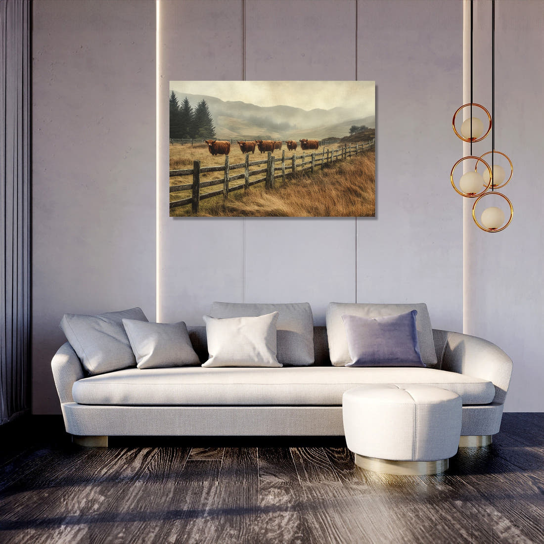 Highland Cows Canvas - Secondary Image