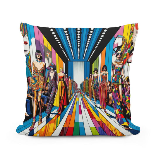 Pop Art Fashion Spectacle Cotton Cushion - Main Image