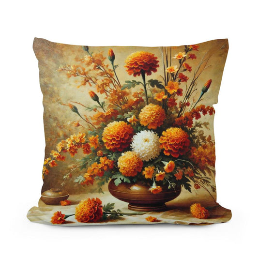 Timeless Ikebana Cotton Pillow - Main Image