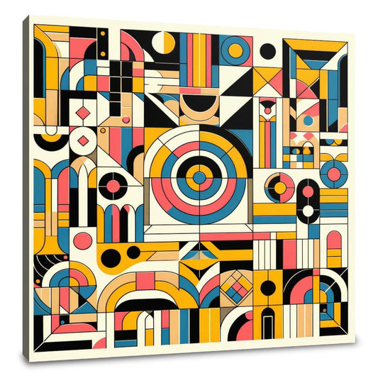 Vibrant Geometric Harmony Canvas - Main Image