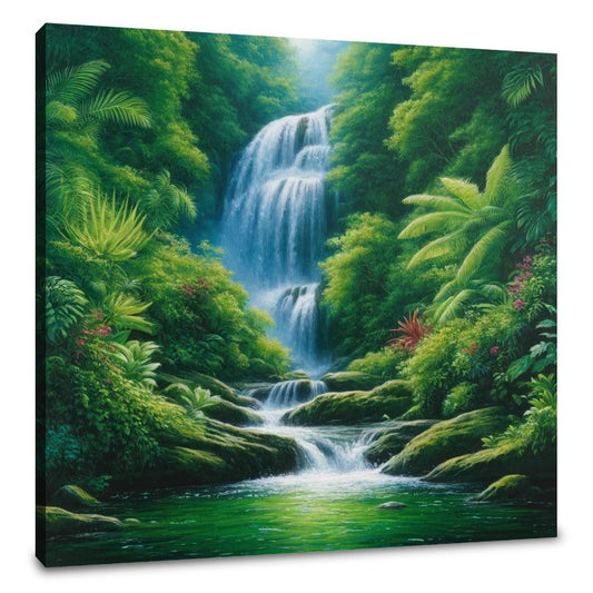 Rainforest Cascade Canvas - Main Image