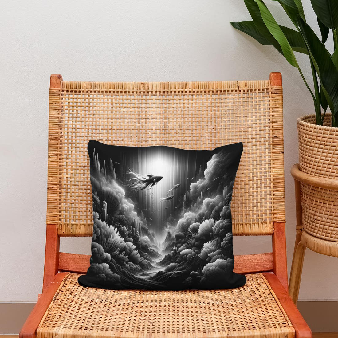 Mysteries of the Deep Cotton Cushion - Secondary Image 2