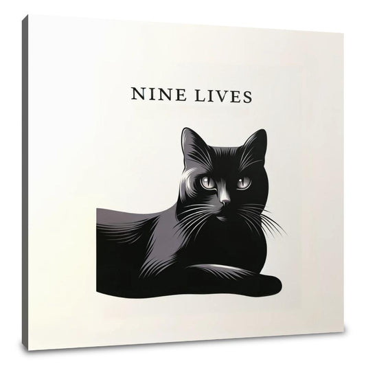 Mysterious Black Cat Canvas - Main Image