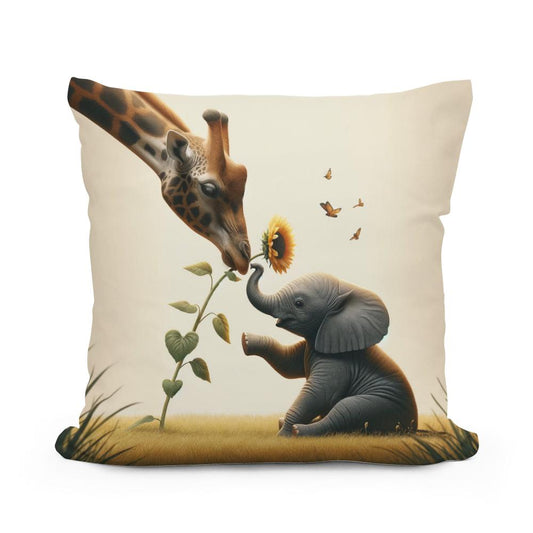 Sunflower Safari Bond Cotton Pillow - Main Image
