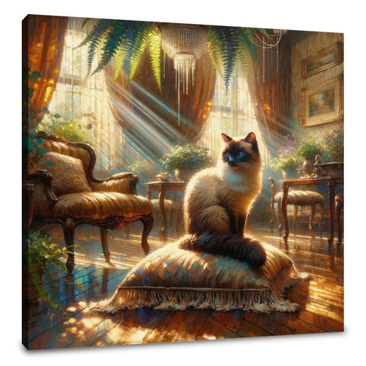 Siamese Solitude Canvas - Main Image