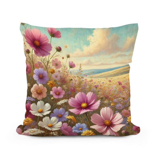 Summer Blooms Cotton Pillow - Main Image