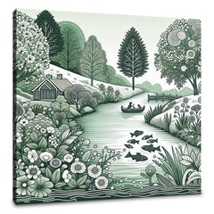 Riverbank Serenity Canvas - Main Image
