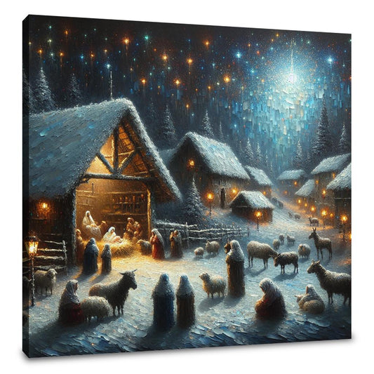 Nostalgic Nativity Night Canvas - Main Image
