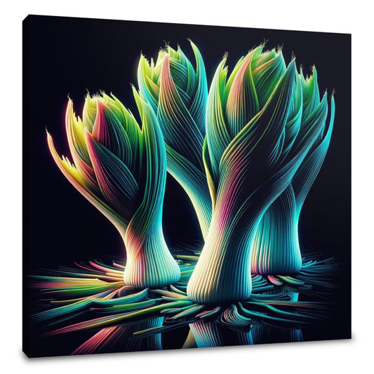 Neon Leek Glow Canvas - Main Image