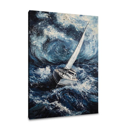 Stormy Seas Yacht Canvas - Main Image